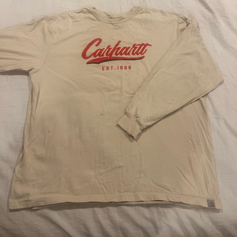 Carhartt Men's Beige Long Sleeve Tee